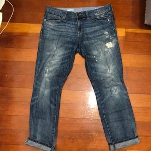 Gap crop jeans with embellished stitching